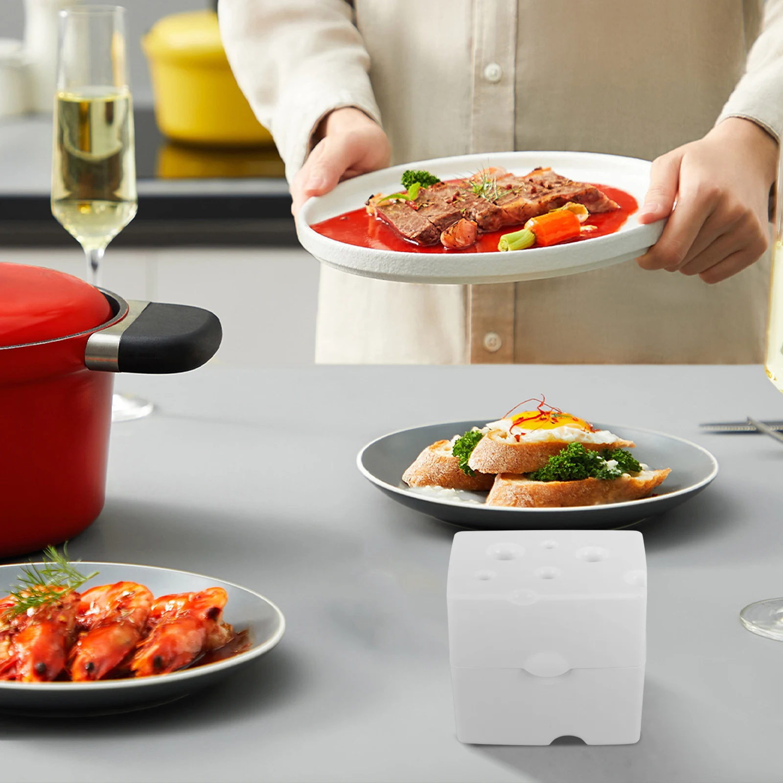 

Cheese Storage Container for Fridge Abs Brown Boxes Sliced Cheese Butter Crisper Refrigerator Household Compact
