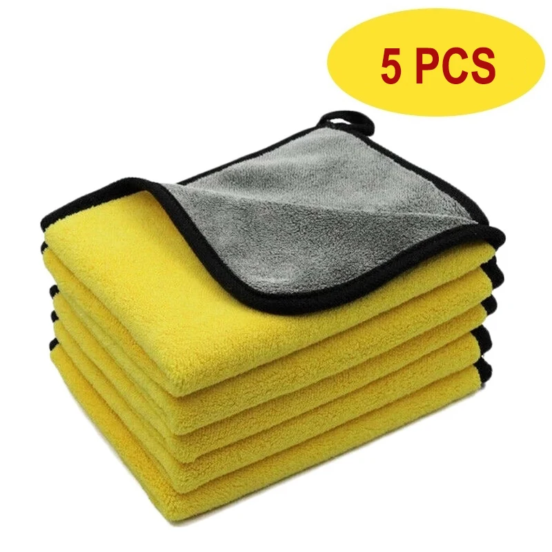 

Microfiber Towel Car Interior Dry Cleaning Rag for Car Washing Tools Auto Detailing Kitchen Towels Home Appliance Wash Supplies