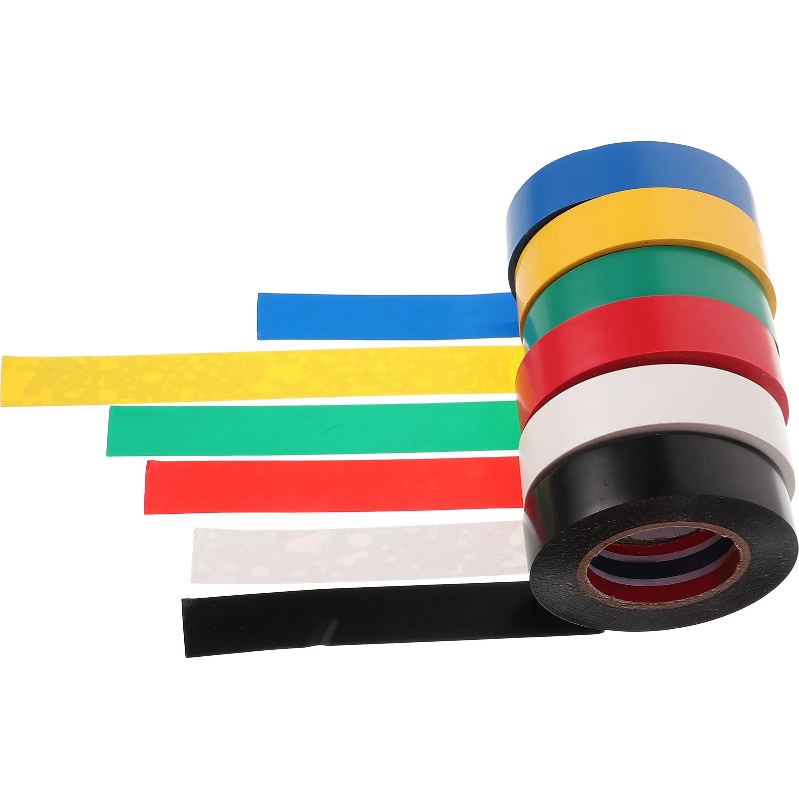 

6 Rolls 18mm x 20m PVC Insulation Tape Colored Electrical Wire Harness Cloth Pipeline Bundling Adhesive Stickers