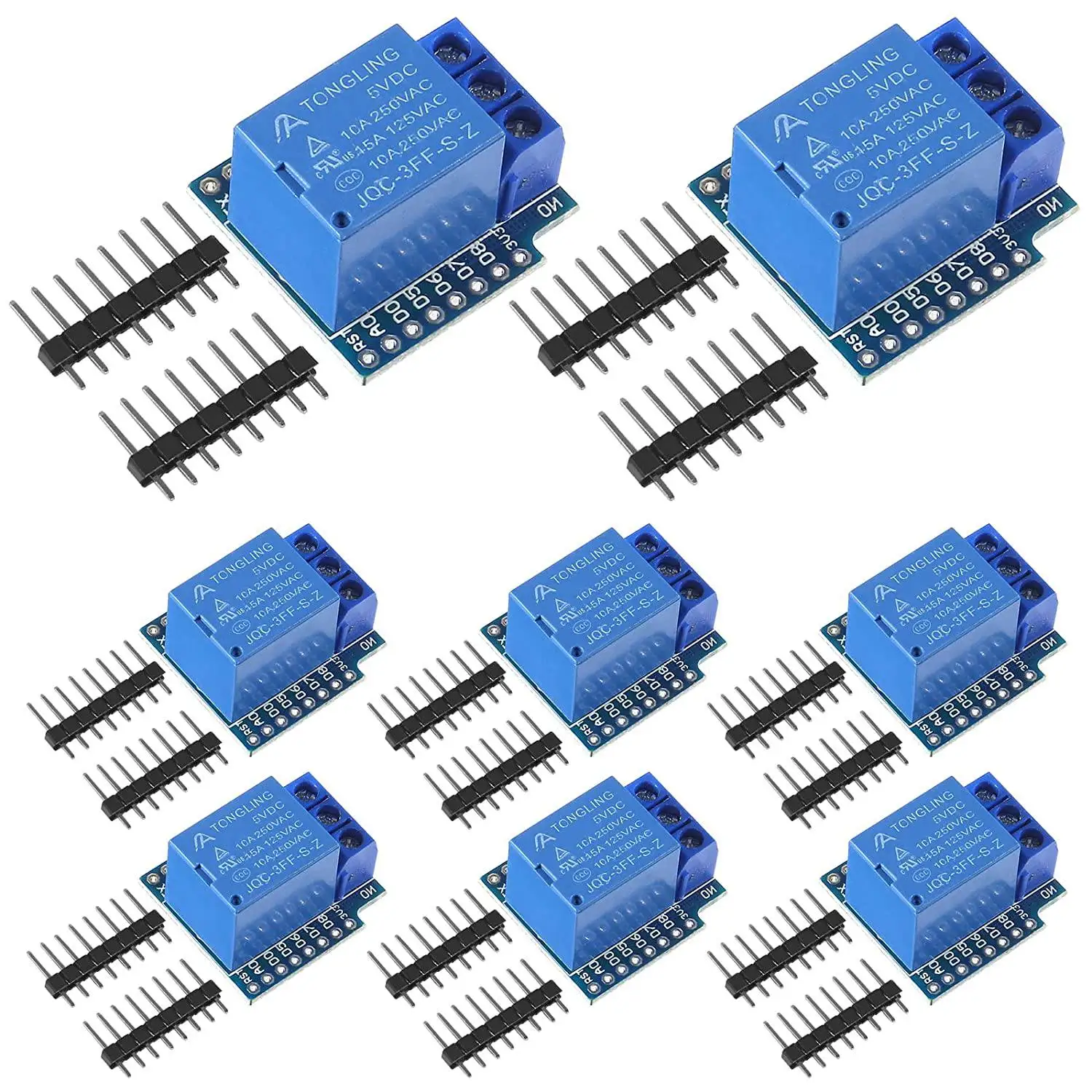 Wemos用リレースイッチモジュール,ミニリレーシールド,5v,8個,1チャンネル,wemos用