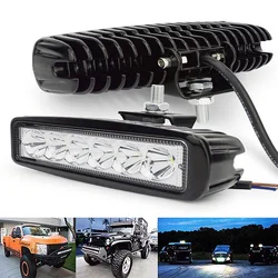 18w 6 LED Car LED Work Light DRL Spotlight High Bright Waterproof Auto Offroad SUV fari per camion lampada di guida 12V