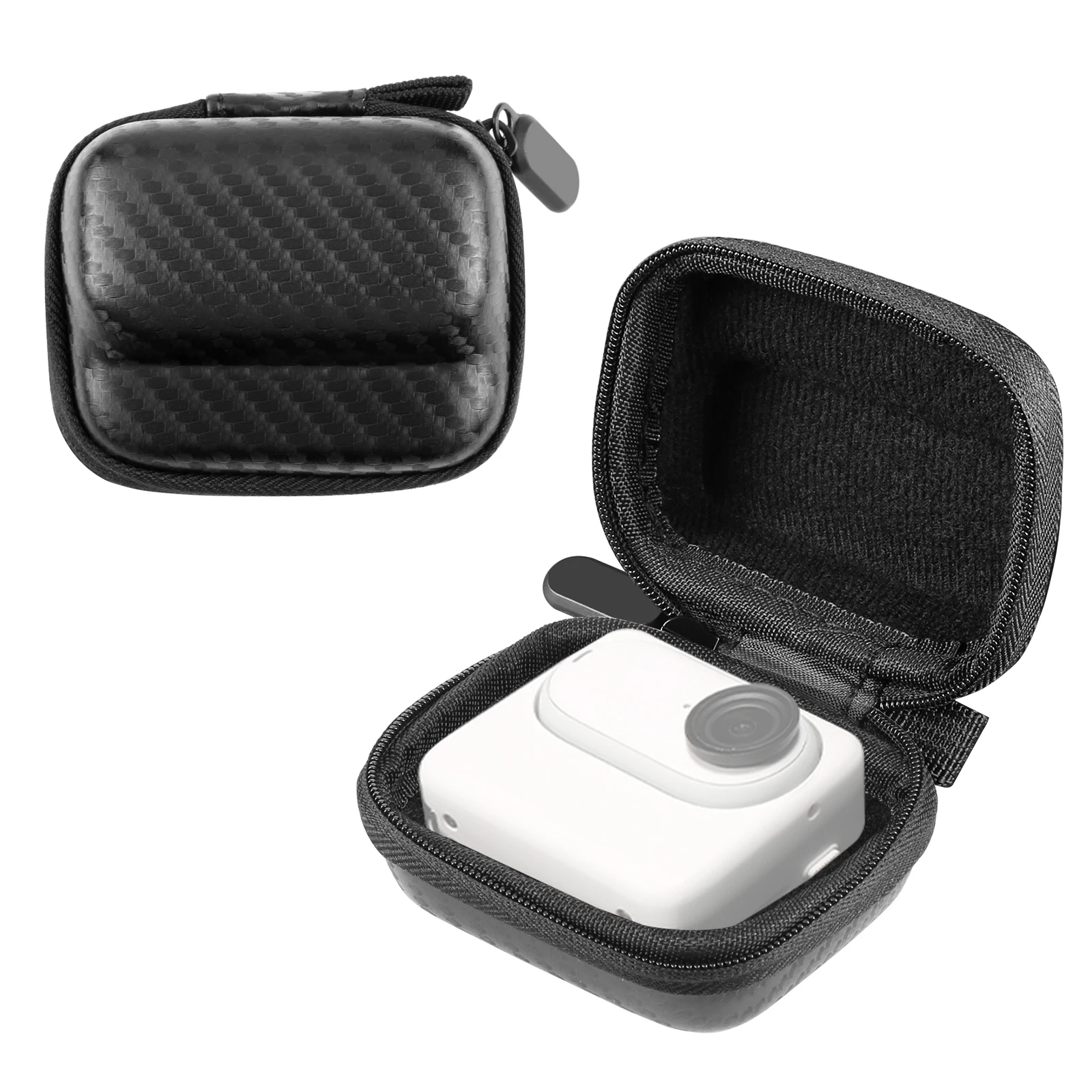 PULUZ Mini-Körpertasche, tragbare Karbonfaser-EVA-Aufbewahrungstasche für Insta360 GO 3 / GO 3S