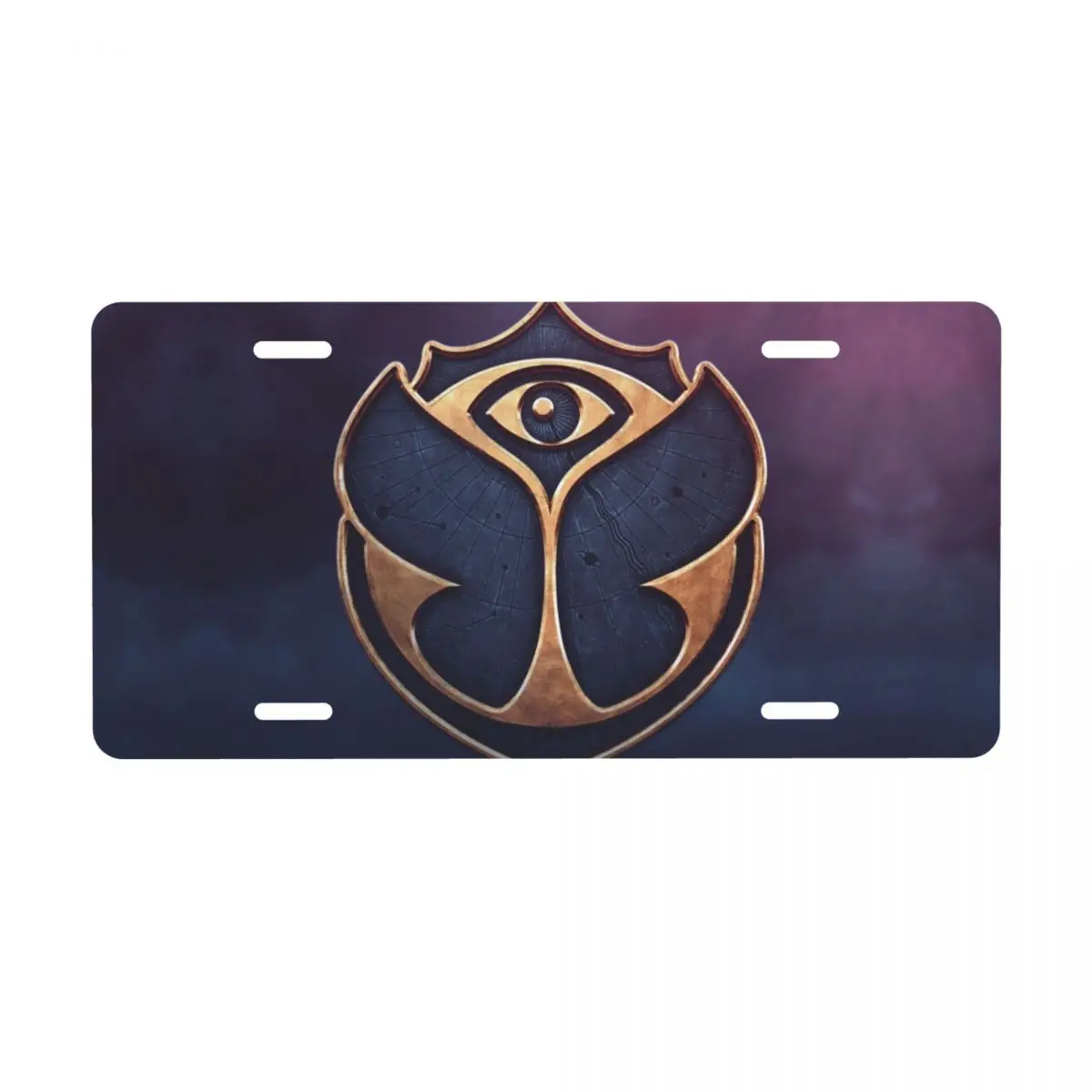 Customized Novelty Tomorrowland Logo Decorative Metal License Plate Music Festival Aluminum Car Front Vanity Tag 12x6 Inch