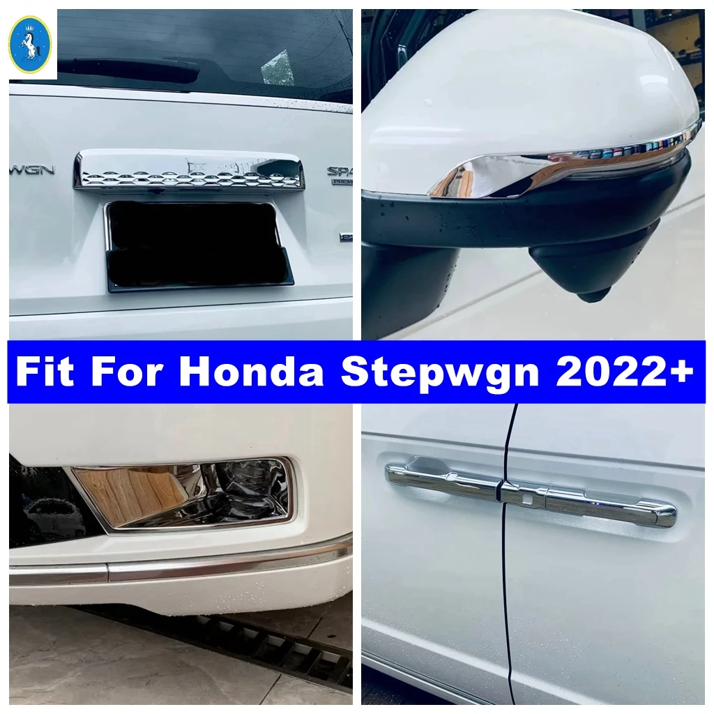 

Chrome Auto Door Handle / Front Fog Lamp / Rearview Mirror Stripes Decor Cover Trim Accessories For Honda Stepwgn 2022 2023 2024