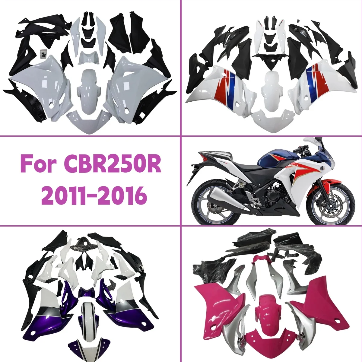 

For 2016 2017 2018 Honda CBR250R Motorcycle Fairing Kit Injection Molded Parts 16 17 18 CBR 250R Custom Hot Style Fairings