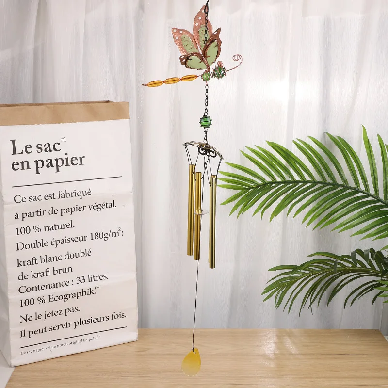 Butterfly Noctilucent Wind Chime Glow At Night Metal Windchime Outdoor Garden Porch Indoor Home Hanging Decor Yard Housewarming