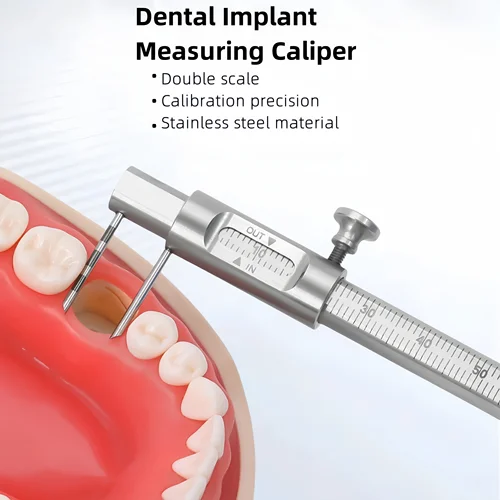 Imagen 2 del producto Regla VDO para implante Dental, calibre Venus Apollo de 20-100mm, calibradores de medición para dentaduras postizas, prótesis, 1 Uds.