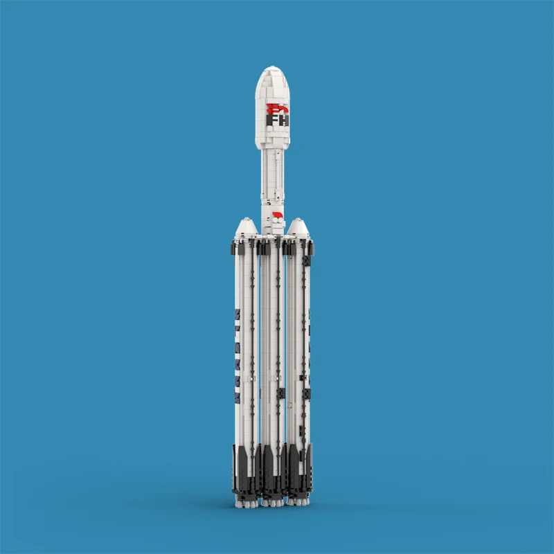 Falcon 9 Heavy Space Rocket Building Block Kit Saturn V scale Outer Mission Satellite Launch Vehicle Brick Model Kid Toy Gift