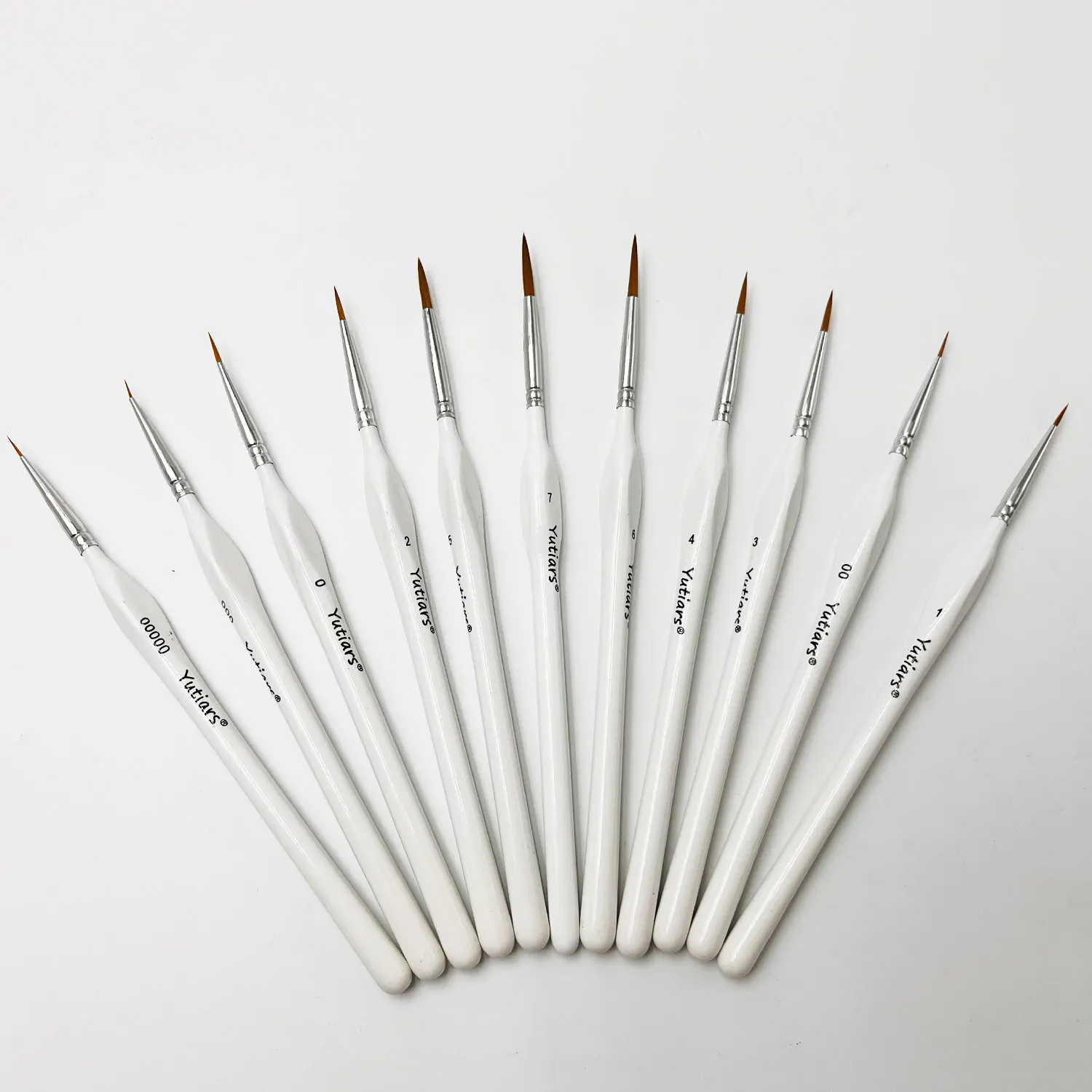 Yutiars Detailing Brush Set, 11Pcs Miniature Paint Brushes with Triangular Handles, Art Paint Brushes for Acrylic Painting