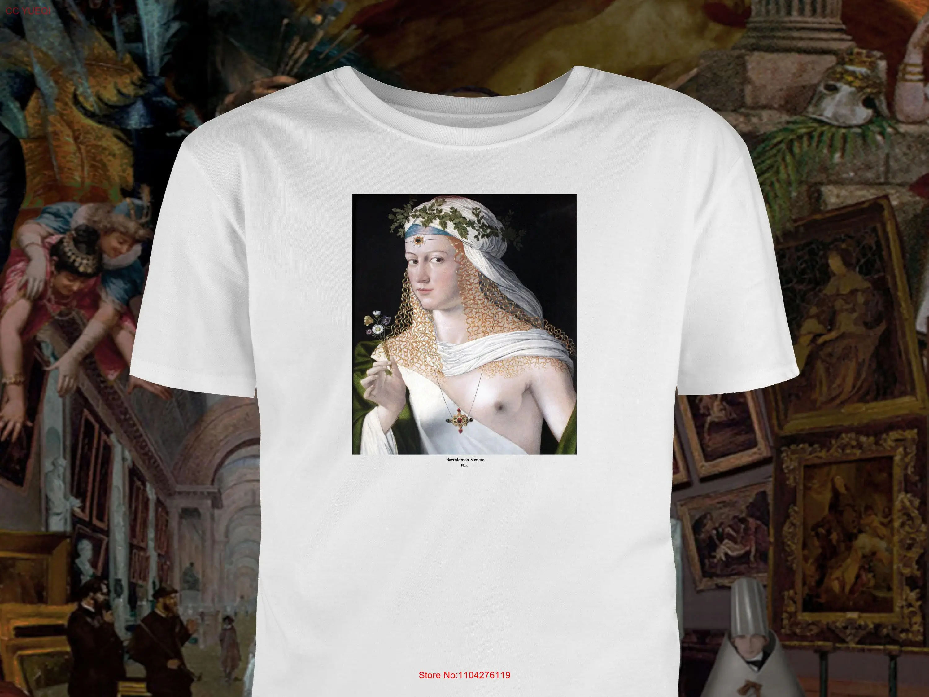 Fine Art T Shirt Flora by Bartolomeo Veneto Italian Artist Venetian Renaissance Artistic Wearable Birthday