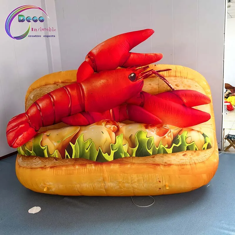 Giant Inflatable Burger Hot Dog & Sushi Food Models With Electric Blower For Promotional Activities