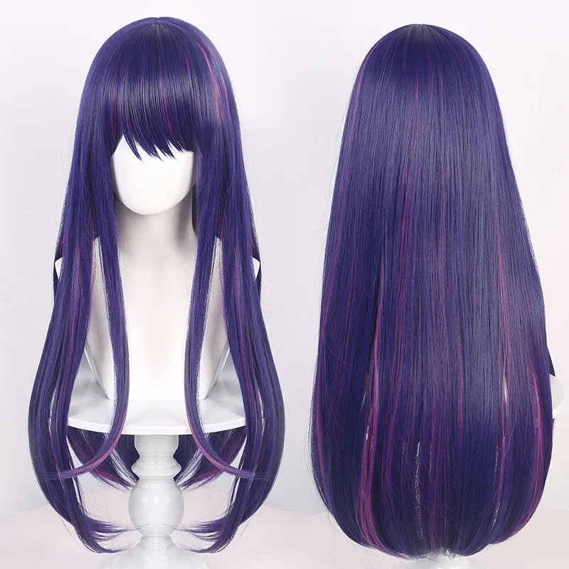 Oshi no Ko cosplay wig Hoshino AI cosplay wigs long dark purple rose net wig cosplay costume for girls woman