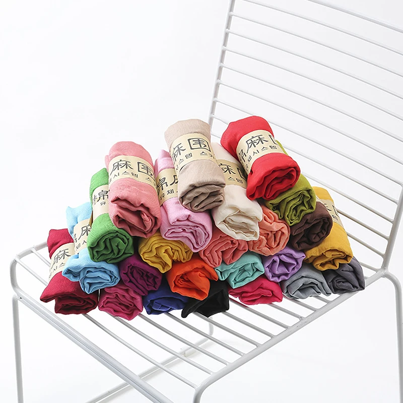 Bufanda a prueba de viento de estilo nativo para mujer, chales de algodón de color sólido, cálido regalo de invierno y primavera.