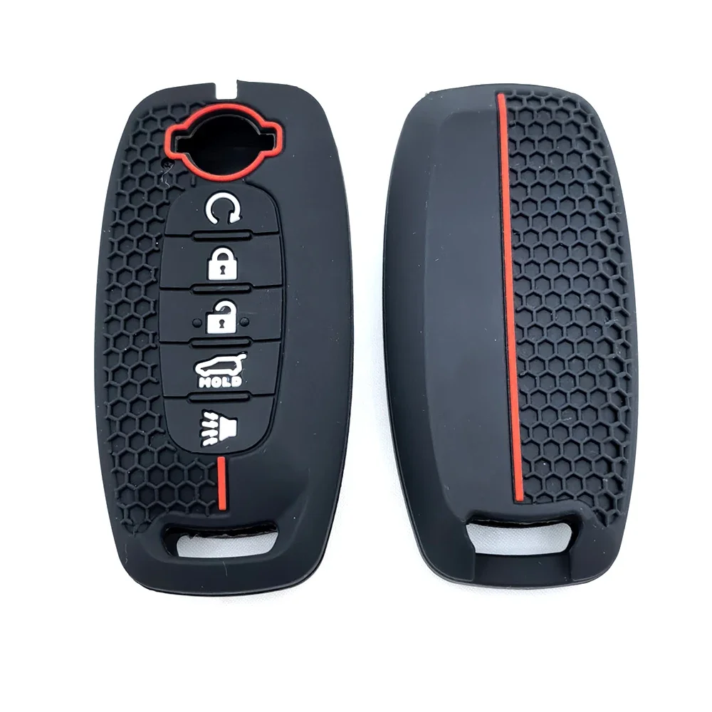 

For Nissan Rouge Kicks Pathfinder j12 Ariya Altima Rogue Qashqai Bluebird Sylphy 5 Buttons New Style Soft Silicone Car Key Case