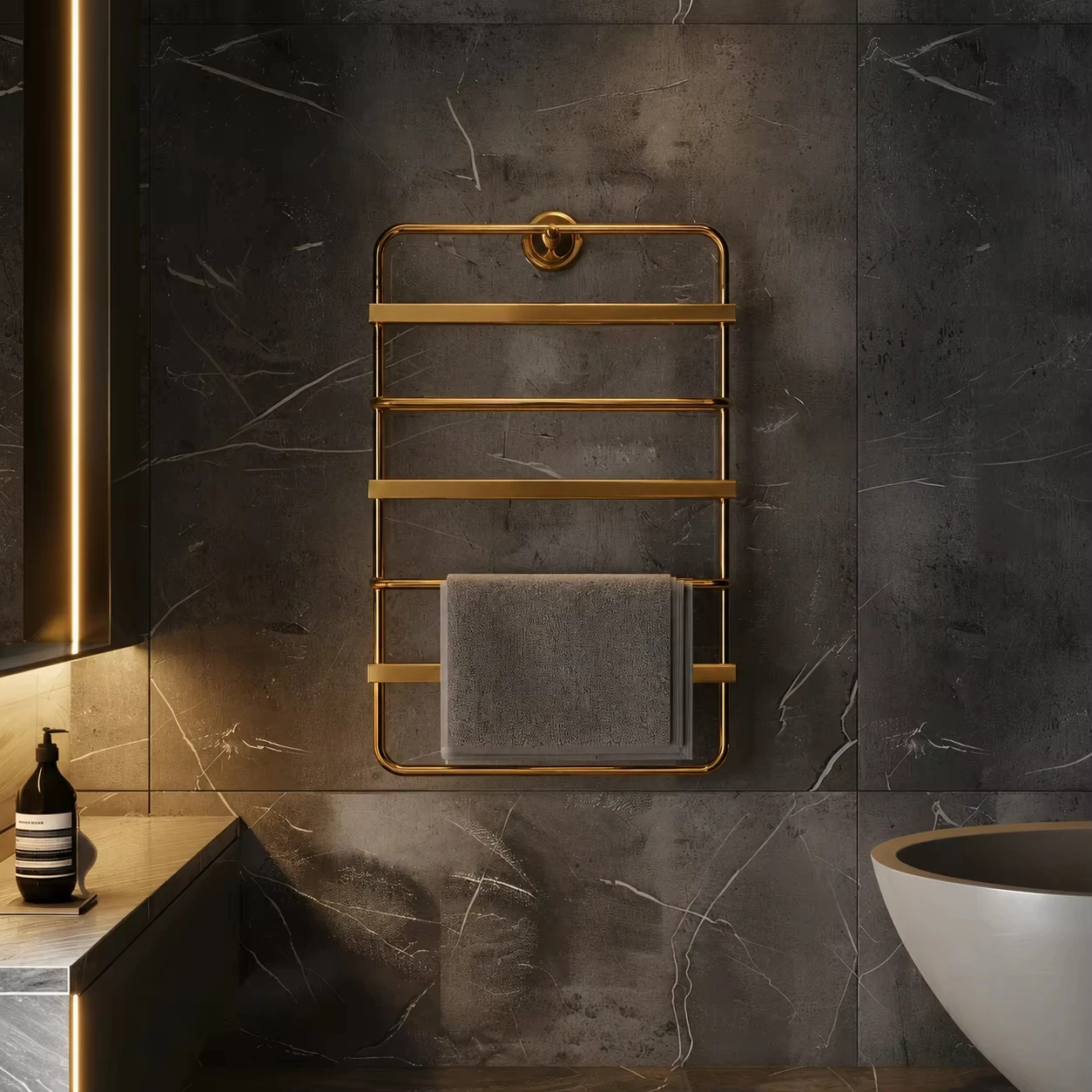 Professional electric heating towel rack Smart electric towel rack Wall-mounted bathroom towel heater