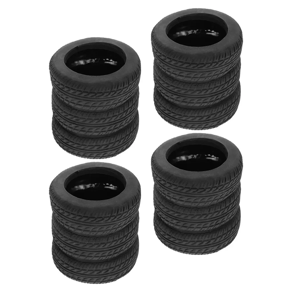 

4pcs Tire Shaped Pen Holder Black Plastic Desk Organizer 3 Layer Stationery Storage Pencil Jar Office School Supply Container