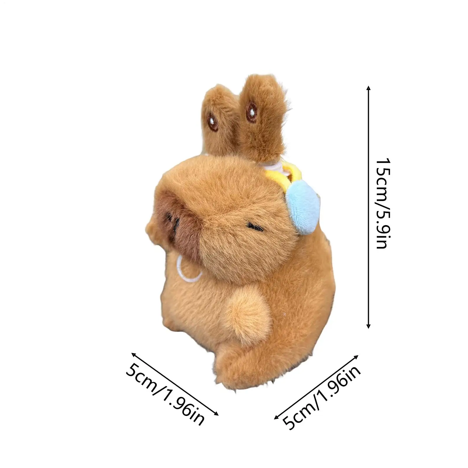 Plush Bag Charm Compact Animals Capybara Keyring Plush Capybara Keyring Backpack Pendant For Men Women Boys Girls Youth Teens