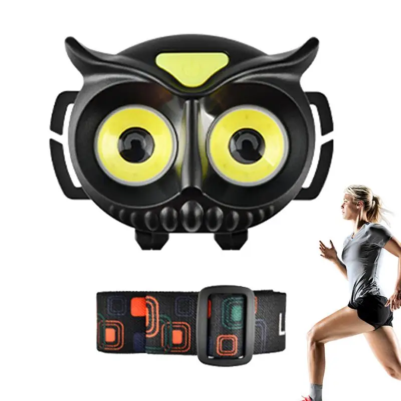 

Owl Head Lamp Camping Head Flashlight Lightweight Cartoon Owl Waterproof LED Head Lights Battery Powered Headlamp For Camping