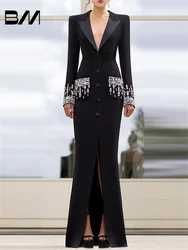 Fishtail Long Dress for Women, Charming and Heavy Beaded, Diamond, Classic Celebrity Style, Fashionable Suit, Customized