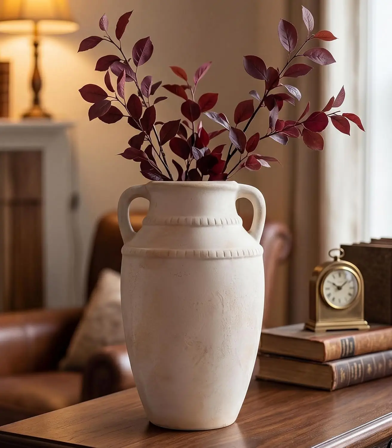 

Ceramic Flower Vase Home Decor: Large Farmhouse Table Vases Rustic Vintage Living Room Kitchen Bedroom Decorations for H