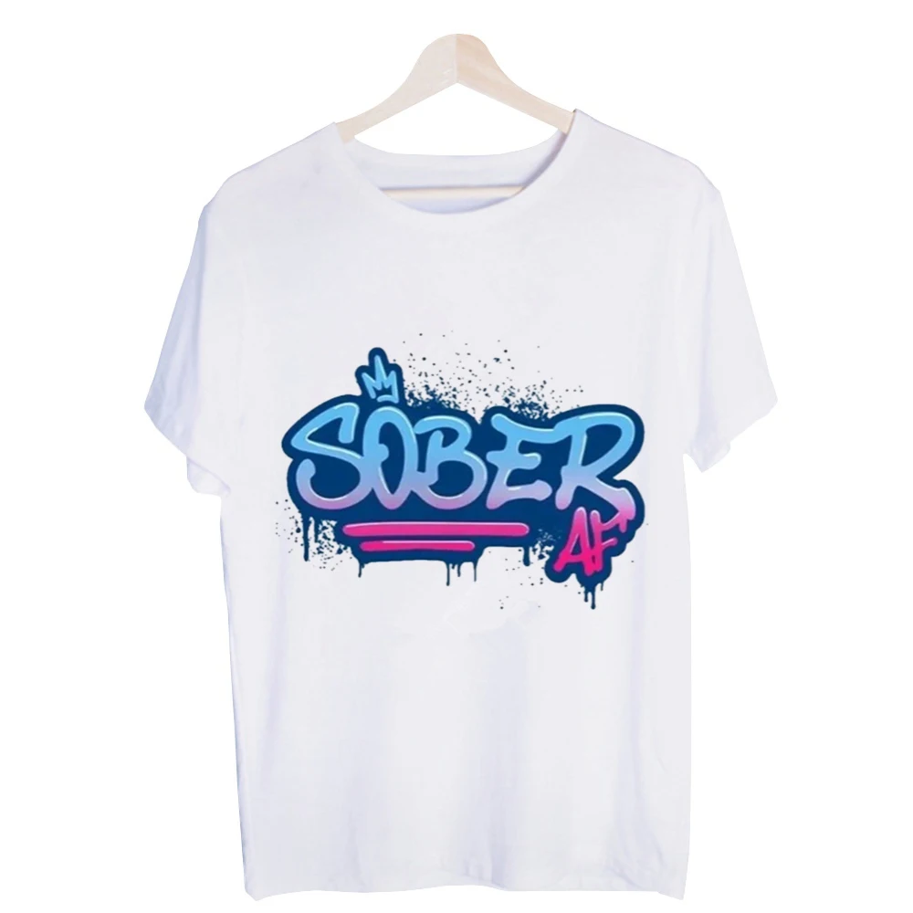 Men's Graffiti Style Slogan Print Graphic Tee, Short Sleeve Streetwear T-Shirt for Casual Daily Wear