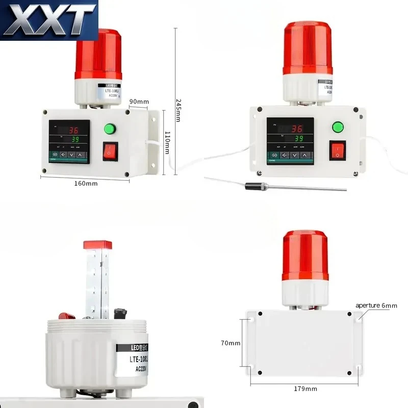XXT Upper and Lower Limit Alarm for Excessive Temperature and High Temperature Temperature Alarm Sound and Light Alarm