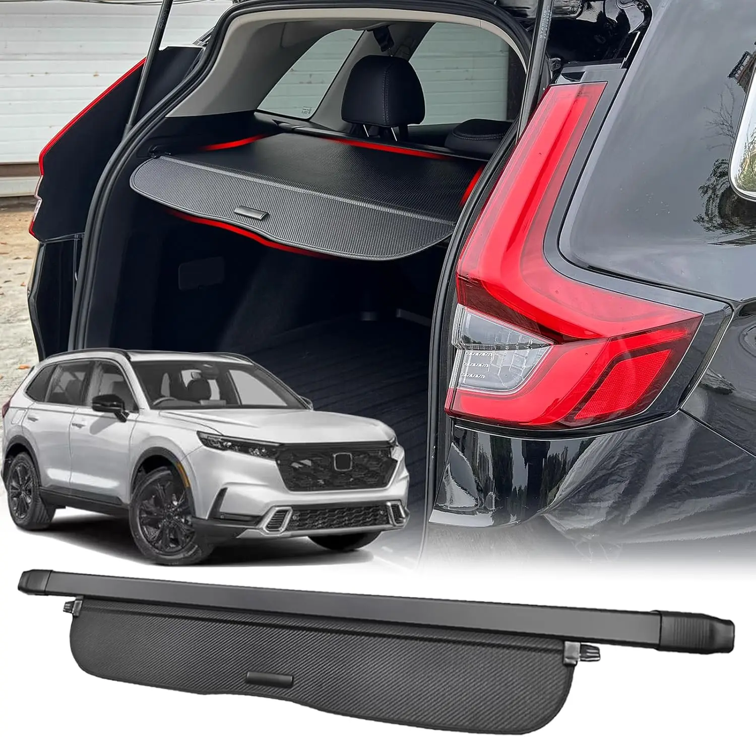 

Retractable Trunk Cover for 2023-2026 CR-V, Carbon Fiber Texture, Easy Snap-On Installation