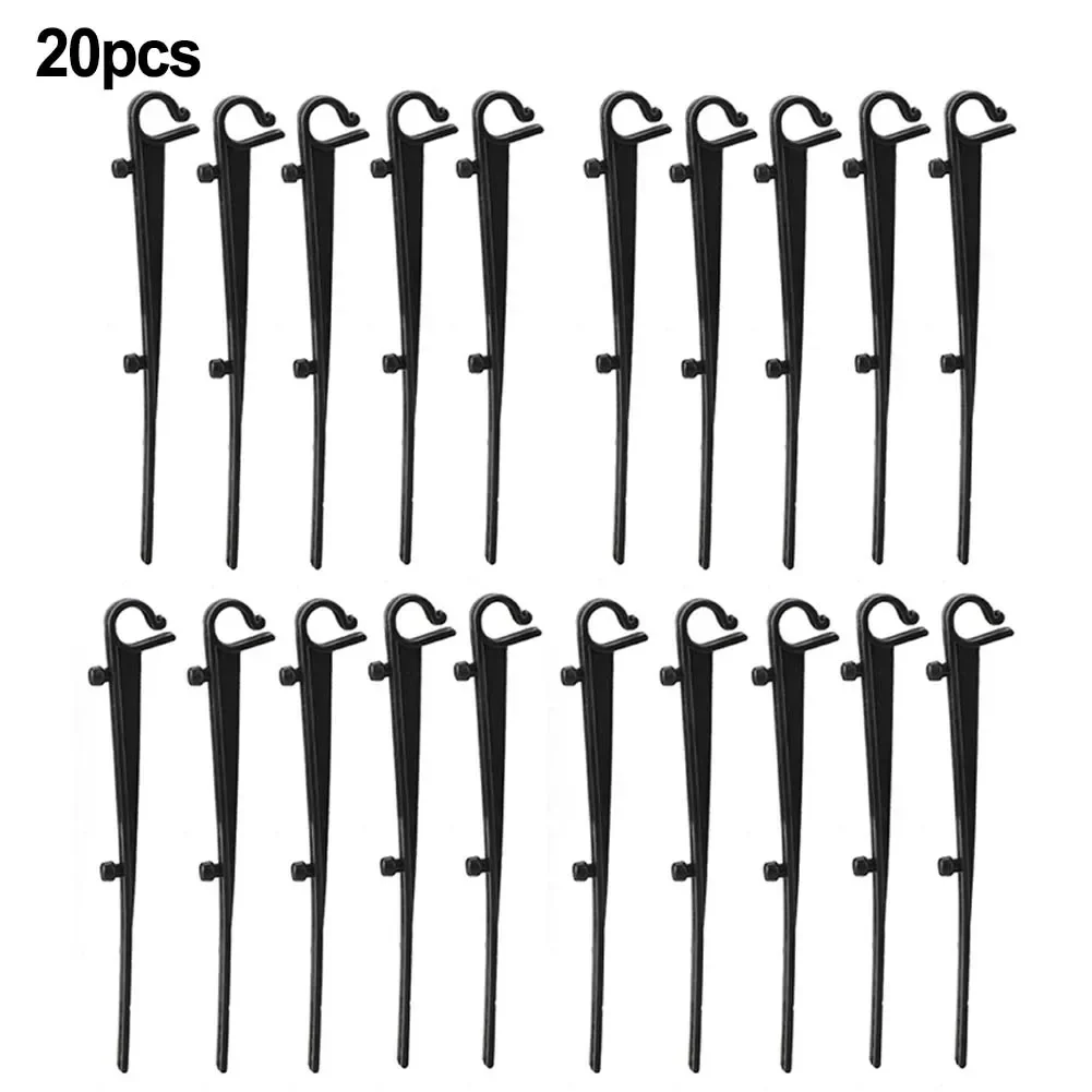 20pc Black Universal Gutter Clip Gutter Brush Clips Maintain Clean Gutters Plastic Drain Guard Mesh Floor Nails Tool