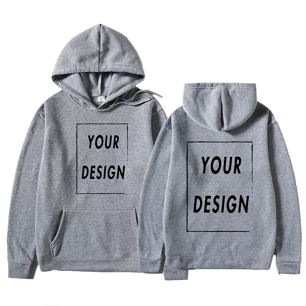 

Customizable DIY Hoodie Sweatshirt - Personalize with Your Own Design Brand Logo Picture for Men & Women Casual Fashion Hoody