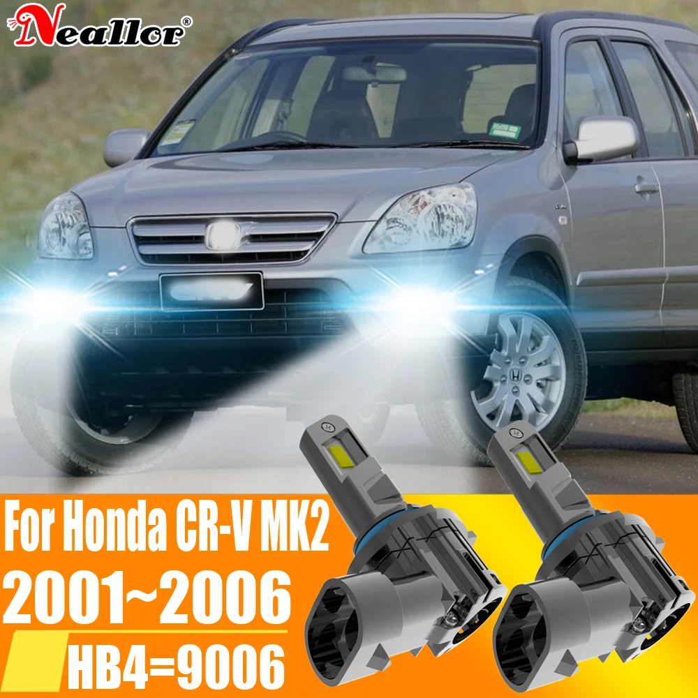 

2pcs HB4 9006 P22d Led Fog Light Canbu Car Bulb High Power 6000K White Headlight Diode Lamp 12v 55w For Honda CRV Mk2 2001~2006