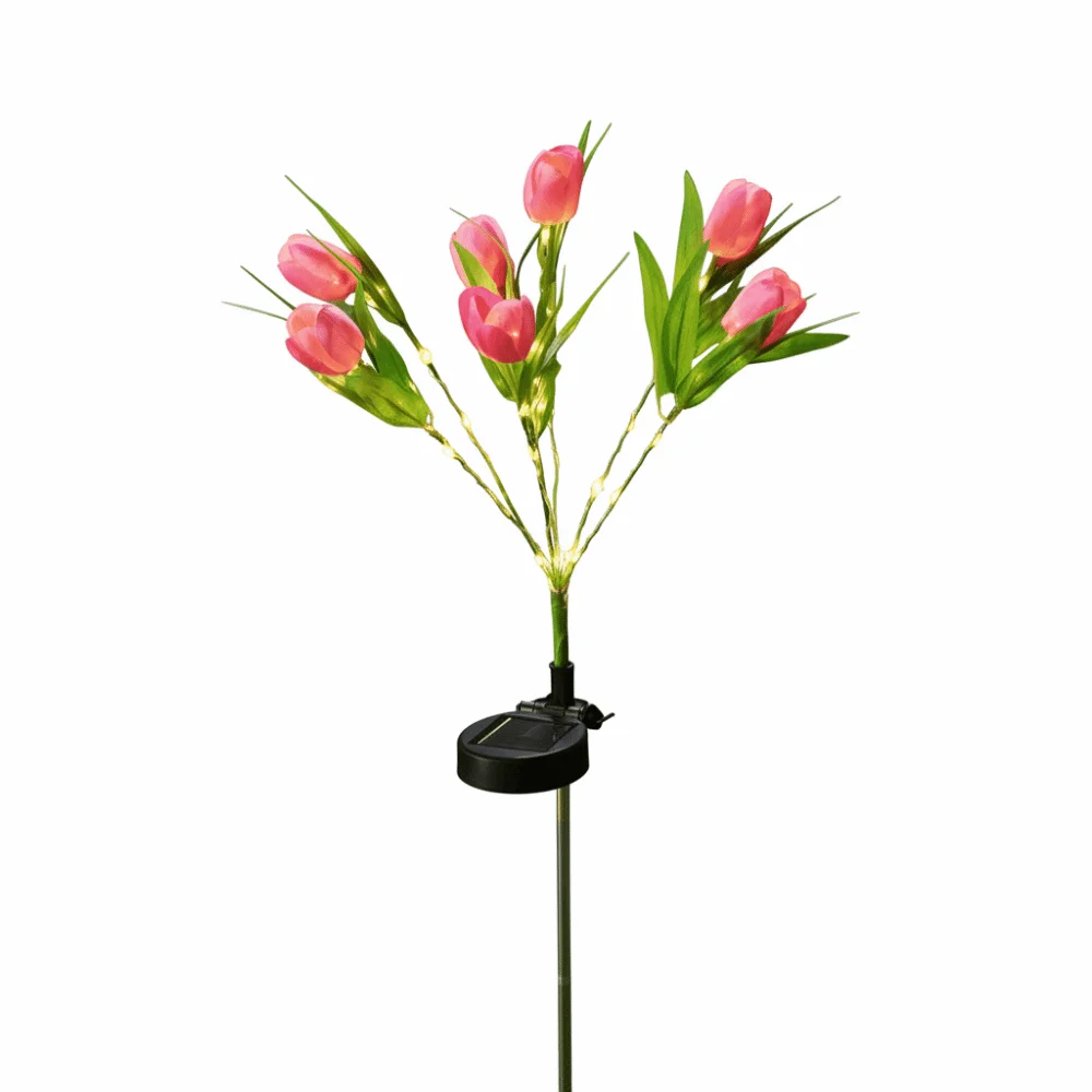 

7 Head Tulip Flower Solar Garden Lights Waterproof Design LED Lights Outdoor Solar Lights Realistic Flower Design