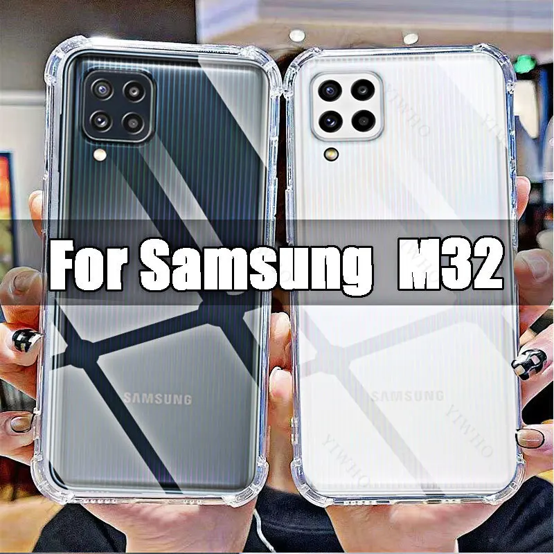 For Samsung Galaxy M32 Clear Phone Soft Case HD Transparent for Sumsung M 32 6.4