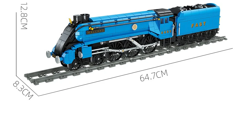 Technischer Baustein England Eisenbahn-Bausatz A4 Mallard Dampfzug Lehrreiches Spielzeug Sammlerstück für Geschenke – Detail 9