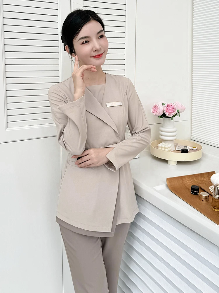 

New High-End Beauty Salon Work Uniform Women's Skin Care Manager SPA Technician Professional Front Desk Elegant Workwear