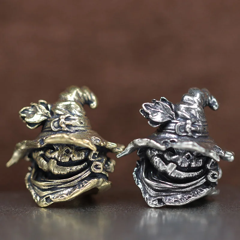 

Pumpkin Wizard Brass Knife Beads EDC DIY Paracord Woven Bracelets Lanyard Pendants Accessories Outdoor Tool Hangings