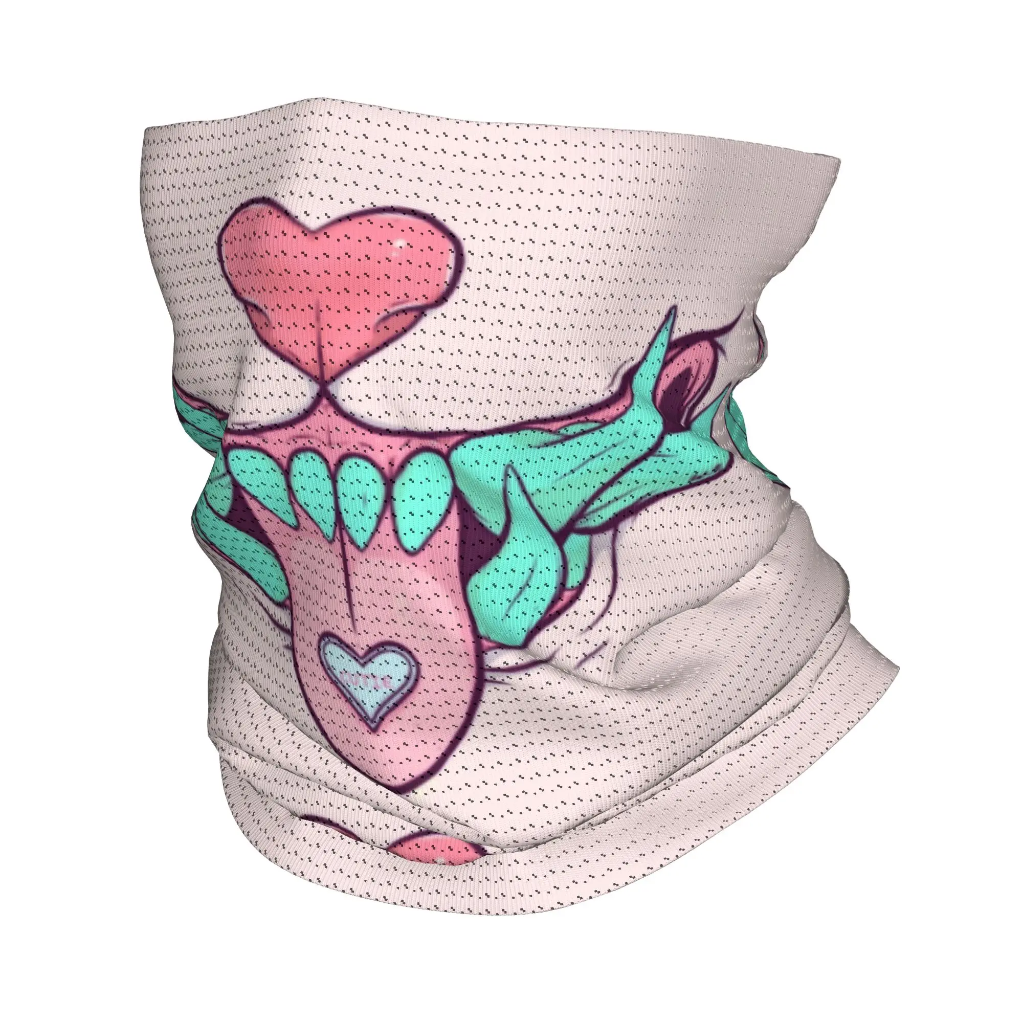 Sweet Tooth Oni Hannya Monster Bandana Neck Gaiter UV Protection Face Scarf Cover  Vaporwave Demon Headband Tube Balaclava