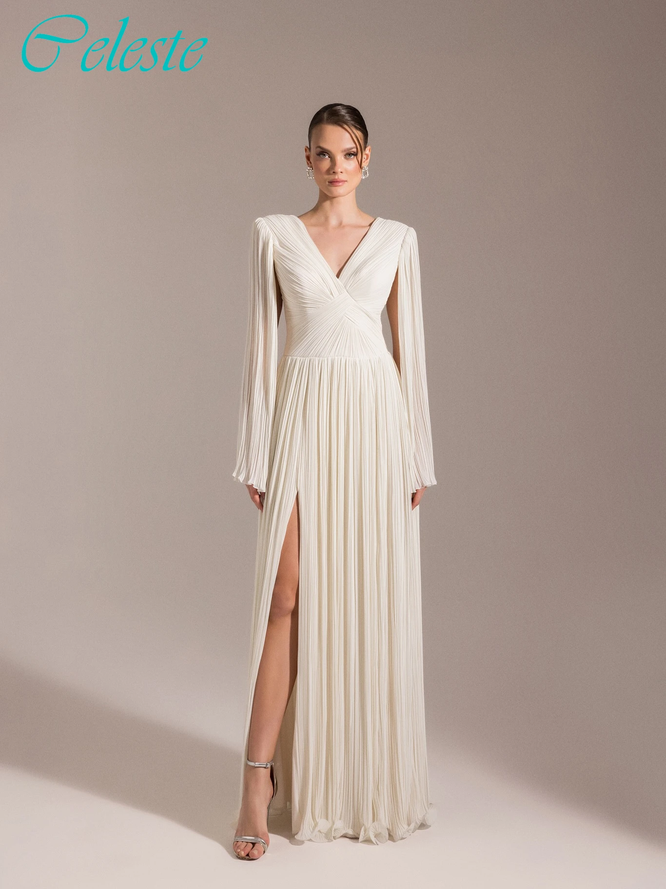 

Customized A-Line V-Neck Short Sleeves Elegant Formal Evening Dress Delicate Bespoke Occasion Gowns Modern Fashion Party Dress