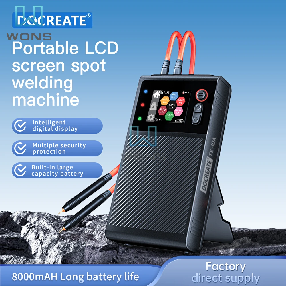 

99 Gears Portable Spot Welding Machine 1.8-inch LCD Color Screen Multi-Security 8000mAh Battery Welds 0.25mm Nickel Sheet