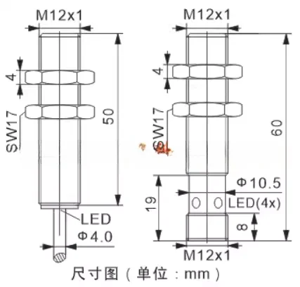 Mussy M16 Speed Sensor Magnetoelectric Speed Sensor