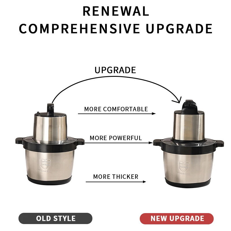 New Design Three Speed Stainless Steel 6L 8L 10L 12L Yam Fufu Pounding Machine Grinder Blender Electric Meat Chopper For Sale