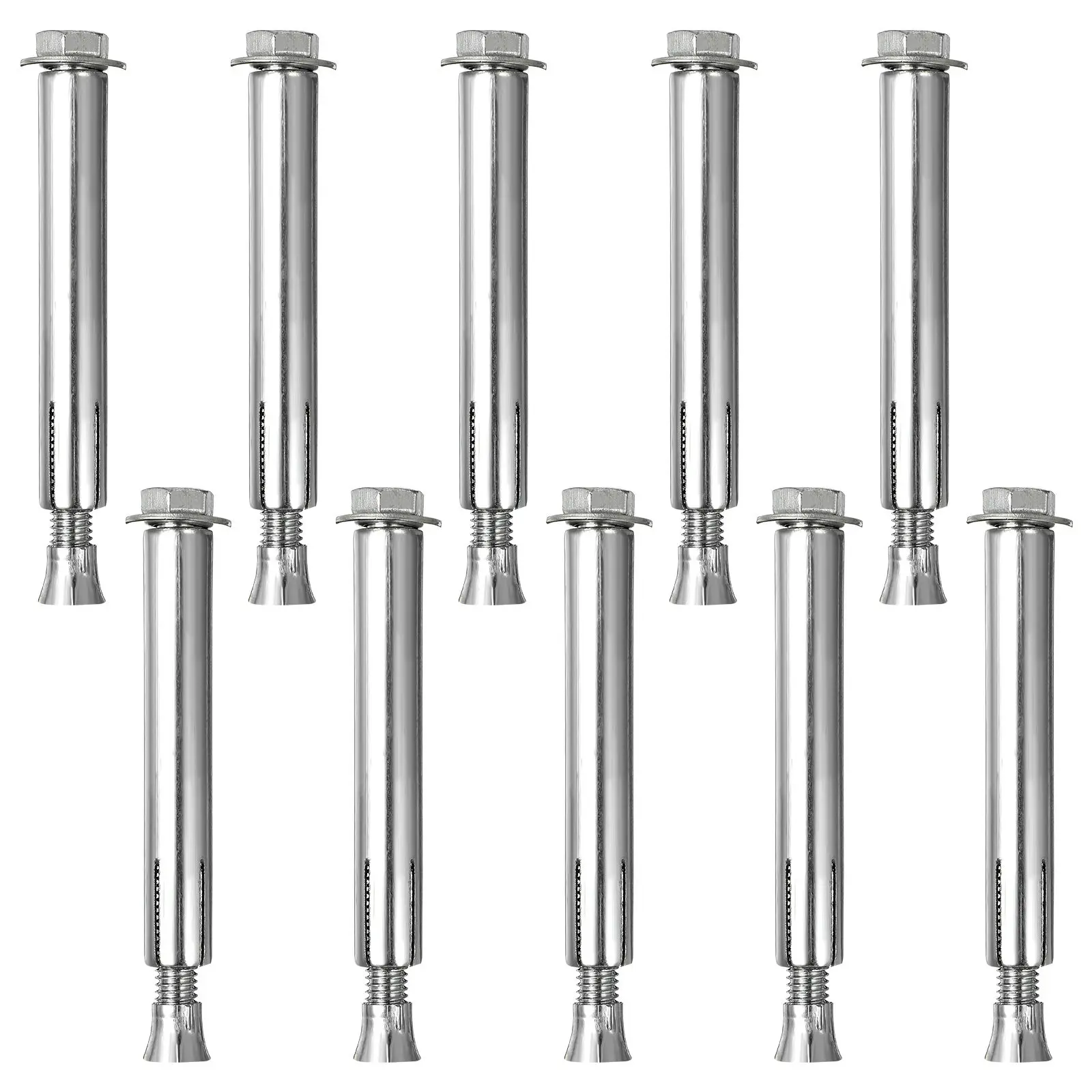 

10Pcs Expansion Bolt Ground Lock Screws for Speeds Bumps Asphalt Concrete Roads Driveway Heavy Duty Rust Resistant Fasteners