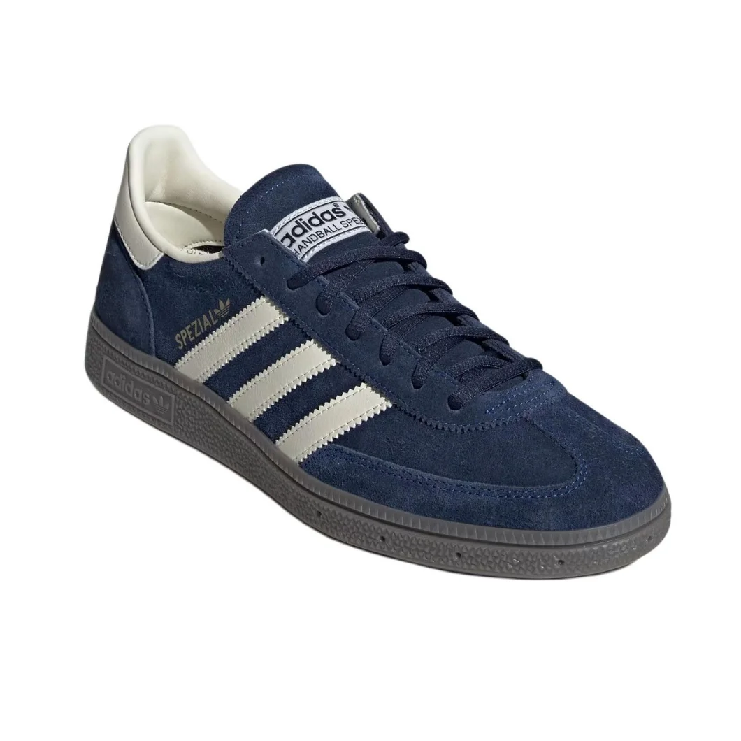 Adidas New HANDBALL SPEZIAL LOW Men's and Women's Board Shoes Classic Retro Sneakers Fashion Casual Sneakers Dark Blue