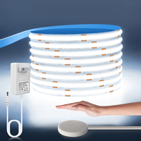 24V 10M Touch Dimmer and Hand Sweep Sensor Switch COB LED Strip Light 320LEDs/M LED Tape Ribbon Linear Dimmable For Room Decor