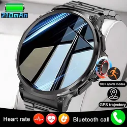 2024 New For Huawei Xiaomi Men GPS Track Smart Watch 1.85 Inch Ultra HD AMOLED Screen 710 Mah Battery Bluetooth Call Smartwatch