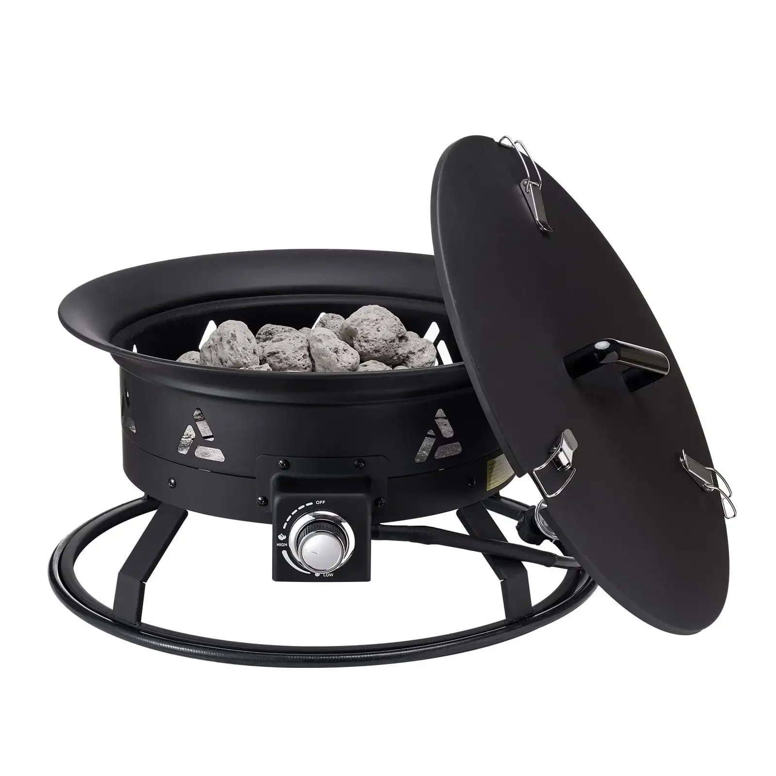 Propane Fire Pit 24' Outdoor Portable Gas Fire Pit for Heating 58000 BTU