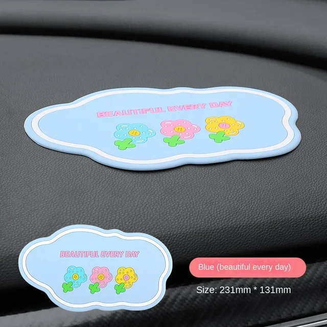Auto schattige antislipmat auto mobiele telefoon middenconsole hoge temperatuur opbergmat creatieve decoratie bevestigd aan de auto-acce
