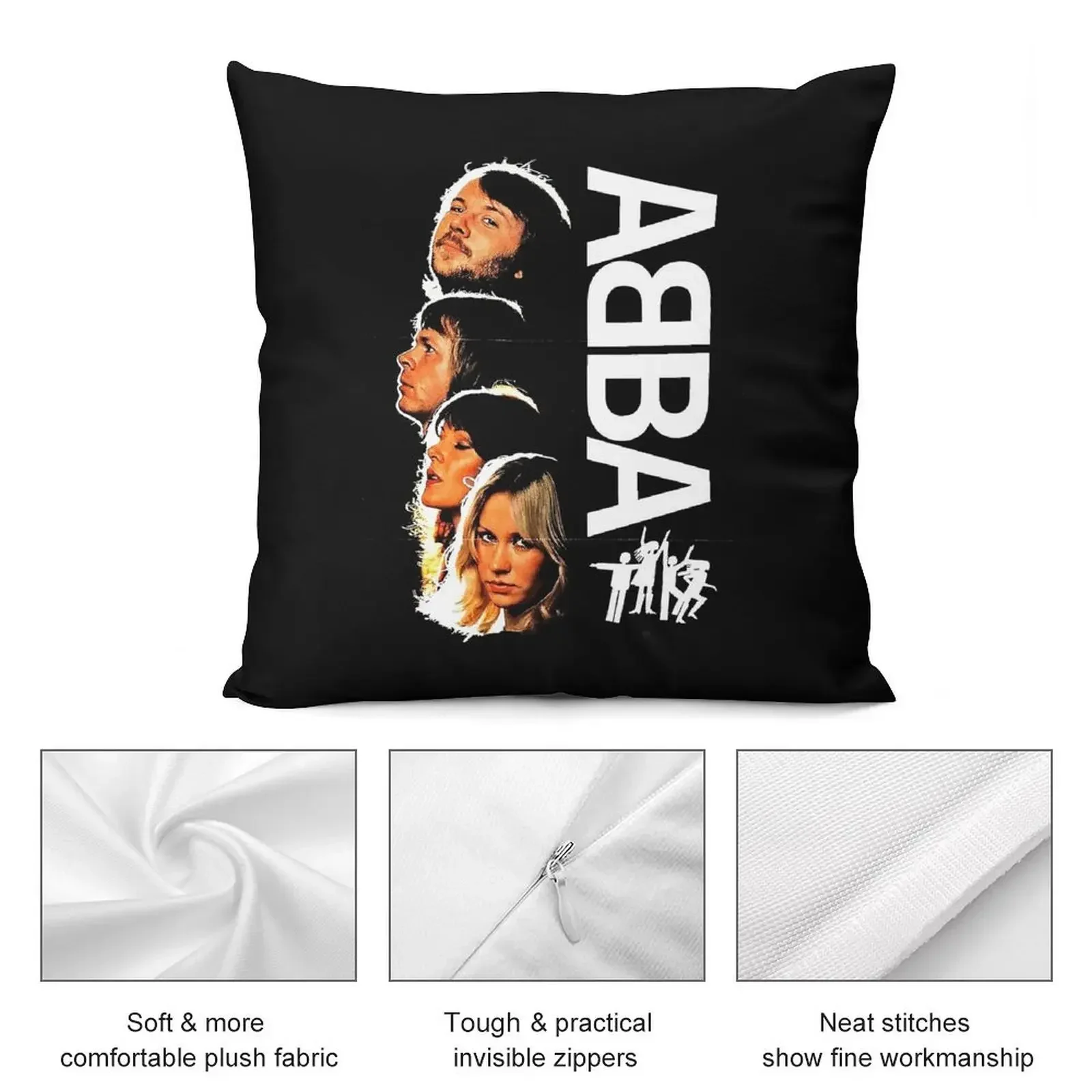 -Music00--Merchandise--HGD&-ABBA-Tshirt--Album Throw Pillow Cushion Cover Anime Pillowcase pillow