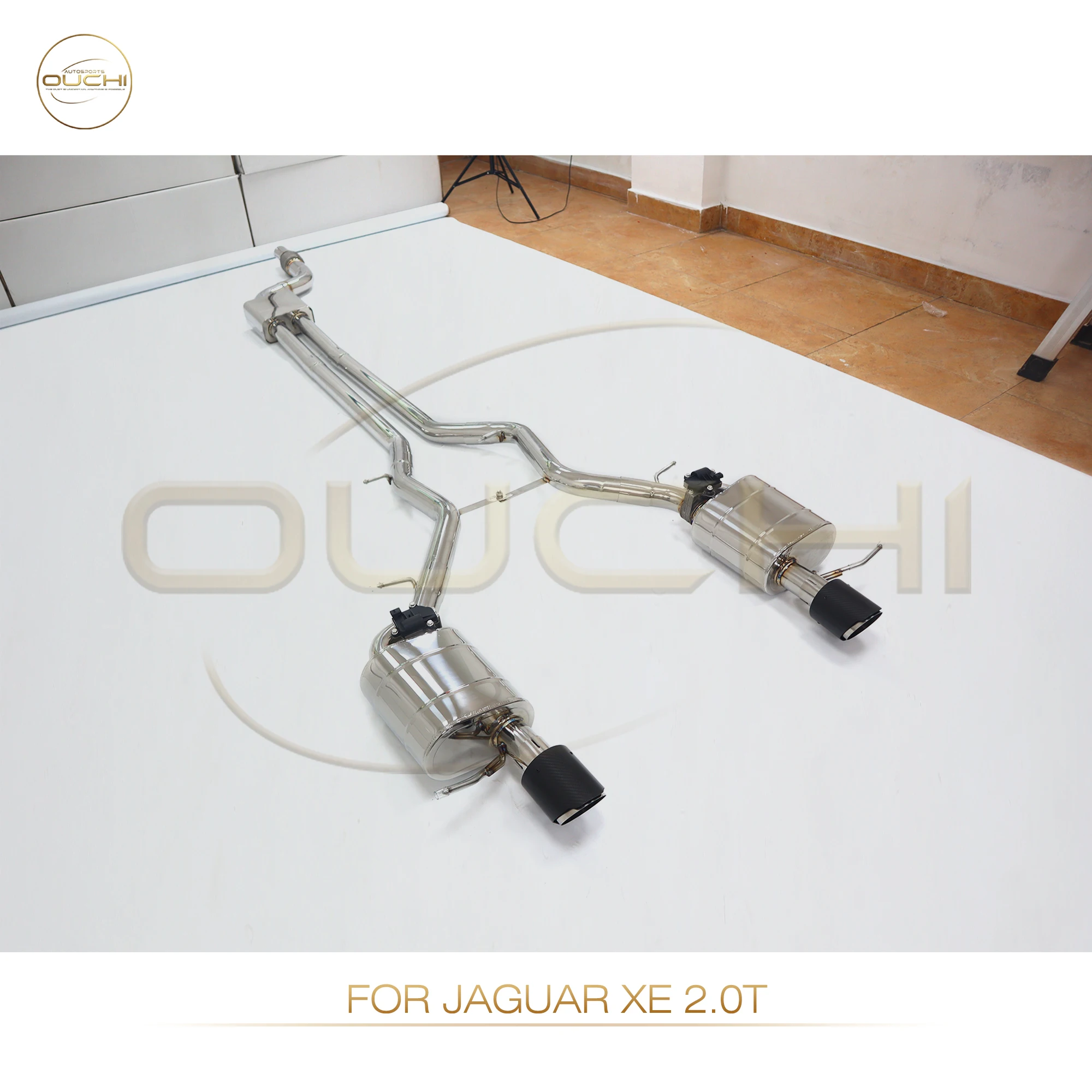 OUCHI Exhaust System Stainless Steel Performance Catback for jaguar XE XEL 2.0T 2014+ Muffler With Valve