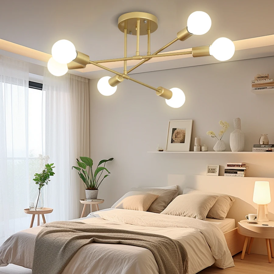 1 PC Pendant Simple Modern Ceiling Hanging Lights - Indoor LED Living Room Golden/black Nordic Lamps for Restaurant Lighting