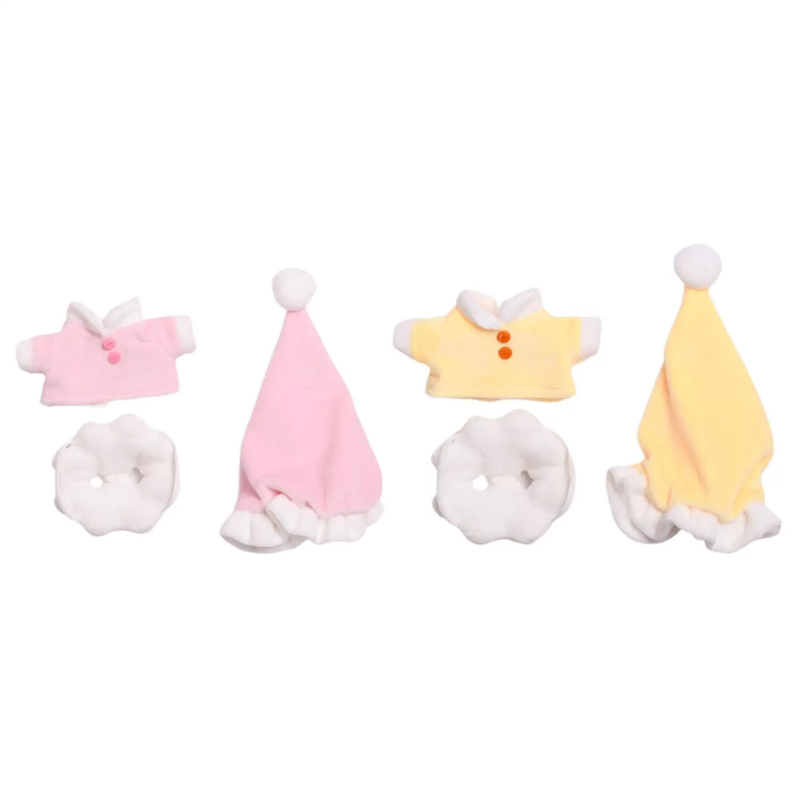 3Pcs Plush Doll Nightgown Pendant Cloth Clothes Pendant Doll Birthday Gifts for Kids Girl Doll Nightwear Doll Clothing Only